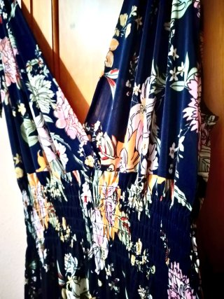 Vestido largo estampado floral Talla única L y Xl