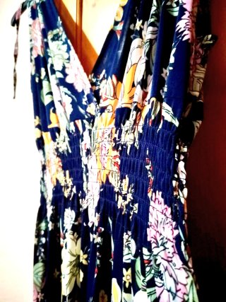 Vestido largo estampado floral Talla única L y Xl