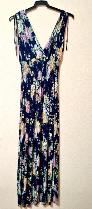 Vestido largo estampado floral Talla única L y Xl