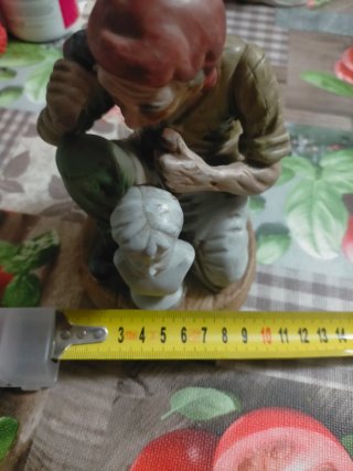 Figura de porcelana artesano con busto