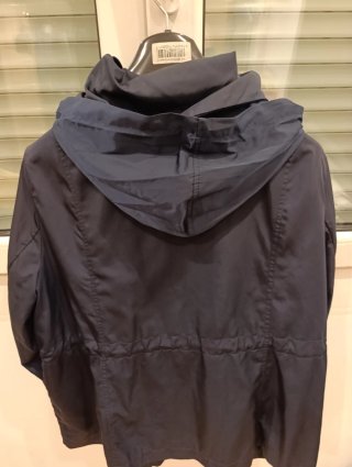 Abrigo capucha mujer azul marino talla XL +