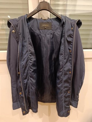 Abrigo capucha mujer azul marino talla XL +