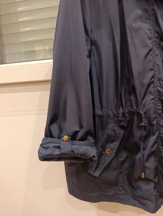 Abrigo capucha mujer azul marino talla XL +