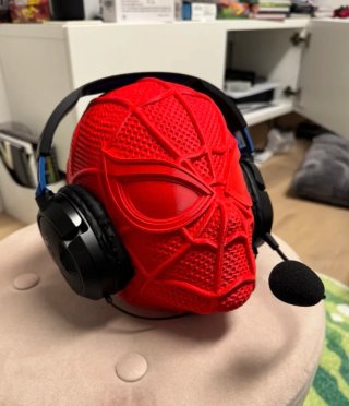 Soporte Auriculares Spiderman Rojo