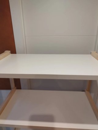 Estantería Escalera Blanca y Madera EKENABBEN