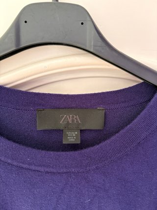 Camiseta Zara azul/morada manga corta