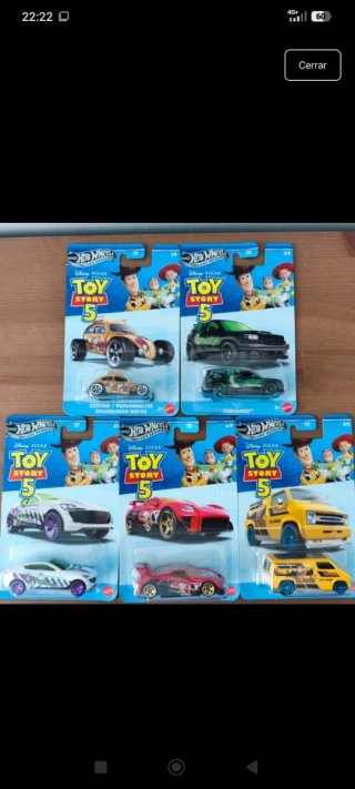 Hot Wheels Toy Story 5 Colección Coches