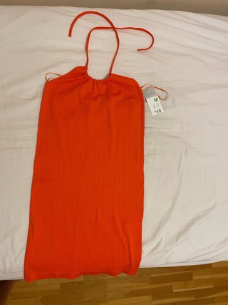 Vestido naranja talla M nuevo con etiqueta