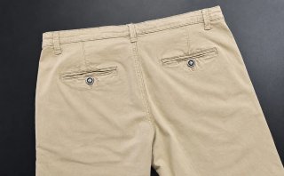 Bermudas hombre vintage chino beige elásticas M/L