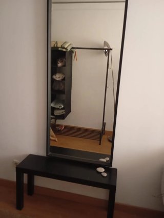 Mueble recibidor negro