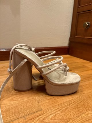 Tacones Mim Beige Talla 35