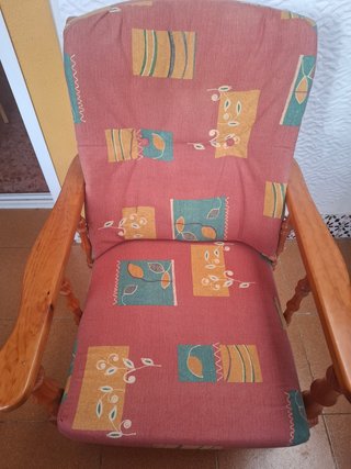 Sillón individual madera provenzal, madera de pino