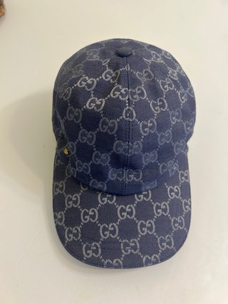 Gorra Gucci GG Azul y Gris