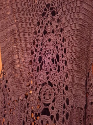 Vestido negro de ganchillo