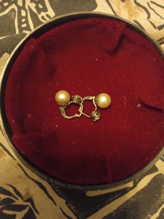 Pendientes vintage plata perlas cultivadas,