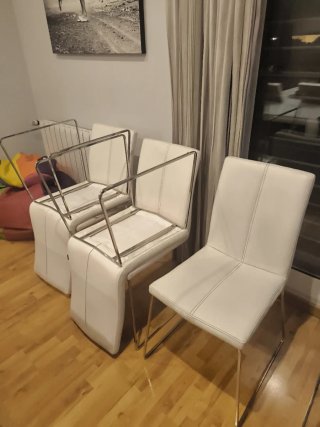 Sillas Comedor La Forma Blancas ( 6 unidades)