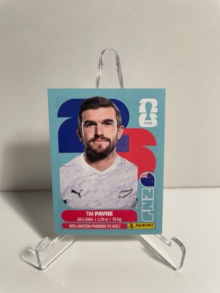 Tim Payne Panini Mundial 2026 Nueva Zelanda
