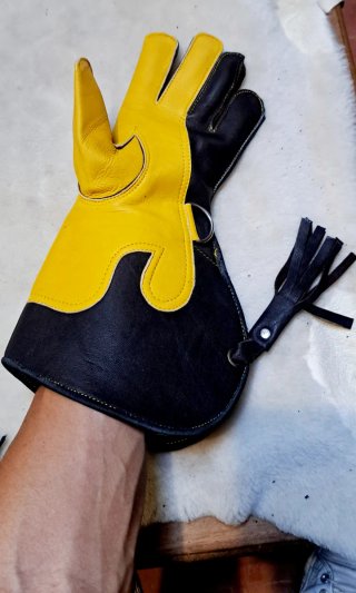 Guantes de cetrería de cuero