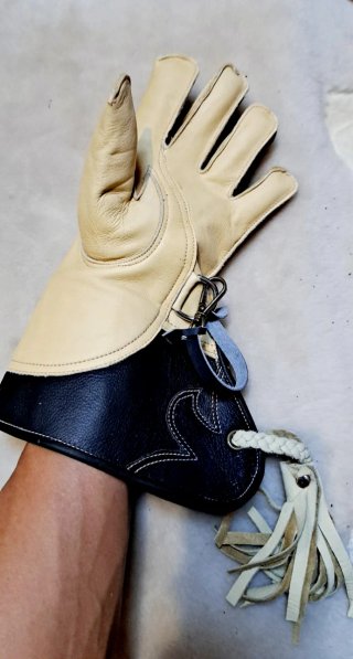 Guantes de cetrería de cuero