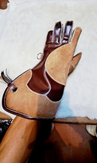 Guantes de cetrería de cuero