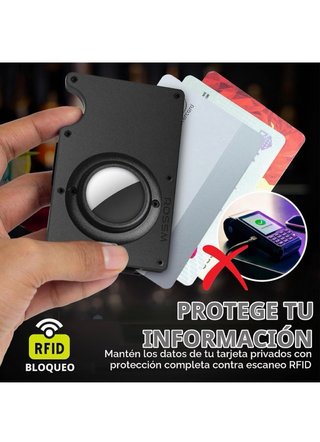 Cartera Minimalista ROSSM Metal y Carbono