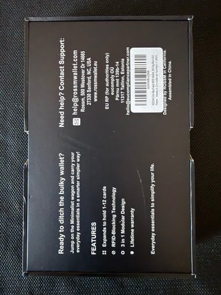Cartera Minimalista ROSSM Metal y Carbono