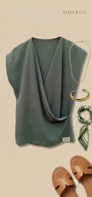 Conjunto Zara Top y Pantalón Pareo Talla L