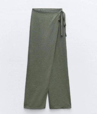 Conjunto Zara Top y Pantalón Pareo Talla L