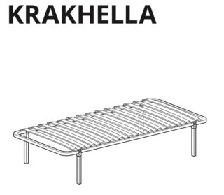 Somier y Colchón Individual KRAKHELLA