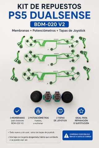 Membranas Flex PS5 + Joysticks Nuevos