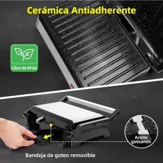 Sandwichera Grill Aigostar 1500W Cerámica