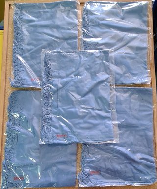 Fular pañuelo Larios azul con flecos promocional