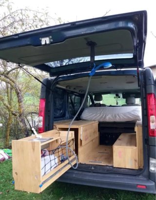 Mueble camper y colchón