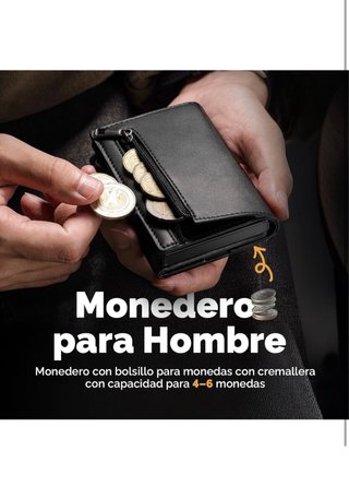 Cartera Inteligente RFID para Hombre