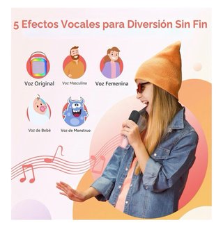 Karaoke Infantil 2 Micrófonos Inalámbricos