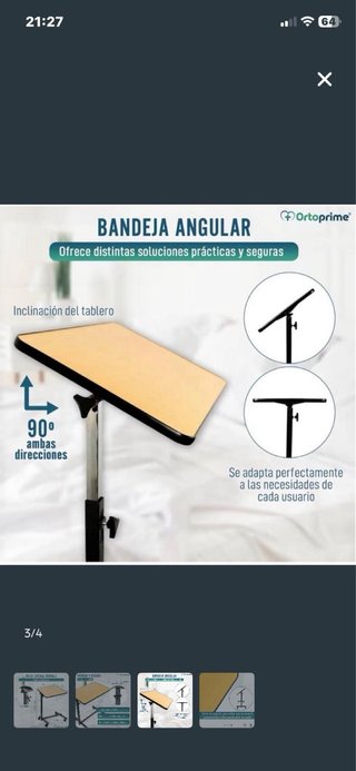 Mesa Lateral Movible Ortoprime Ajustable