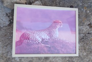 Cuadro Leopardo Madera