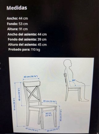Sillas Ingolf Ikea x2 Negras