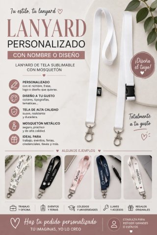 Lanyard personalizado con nombre o diseño