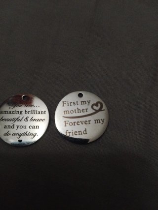 Colgantes para pulseras con frases inspiradoras