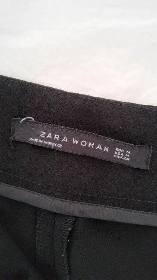 Pantaloni Zara Gamba Larga Neri