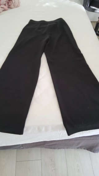 Pantaloni Zara Gamba Larga Neri