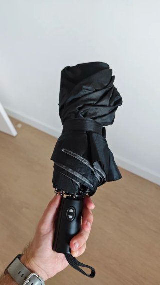 Paraguas automático plegable negro