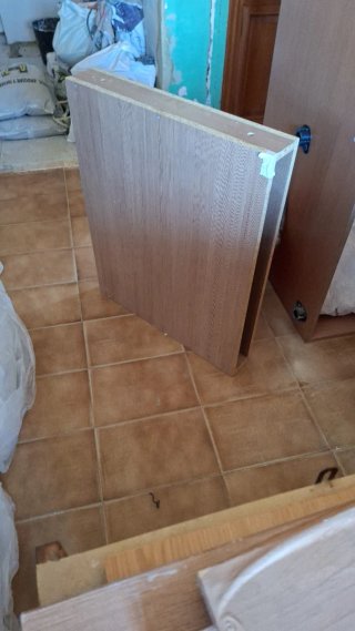 Muebles de cocina madera, metal y cristal