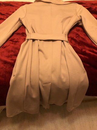 Vestido tipo abrigo beige