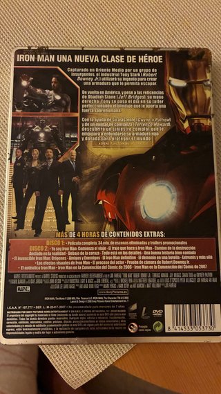 DVD Iron Man Edición Especial 2 Discos