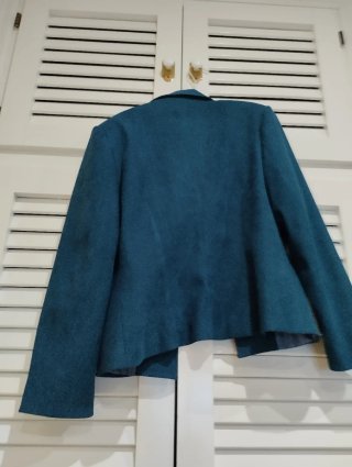 Chaqueta juvenil entretiempo color verde azulado