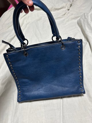 Bolso Prada Azul con Tachuelas