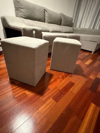 Sofá modular tela gris