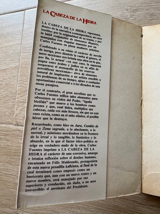 La cabeza de la hidra · Carlos Fuentes · 1978